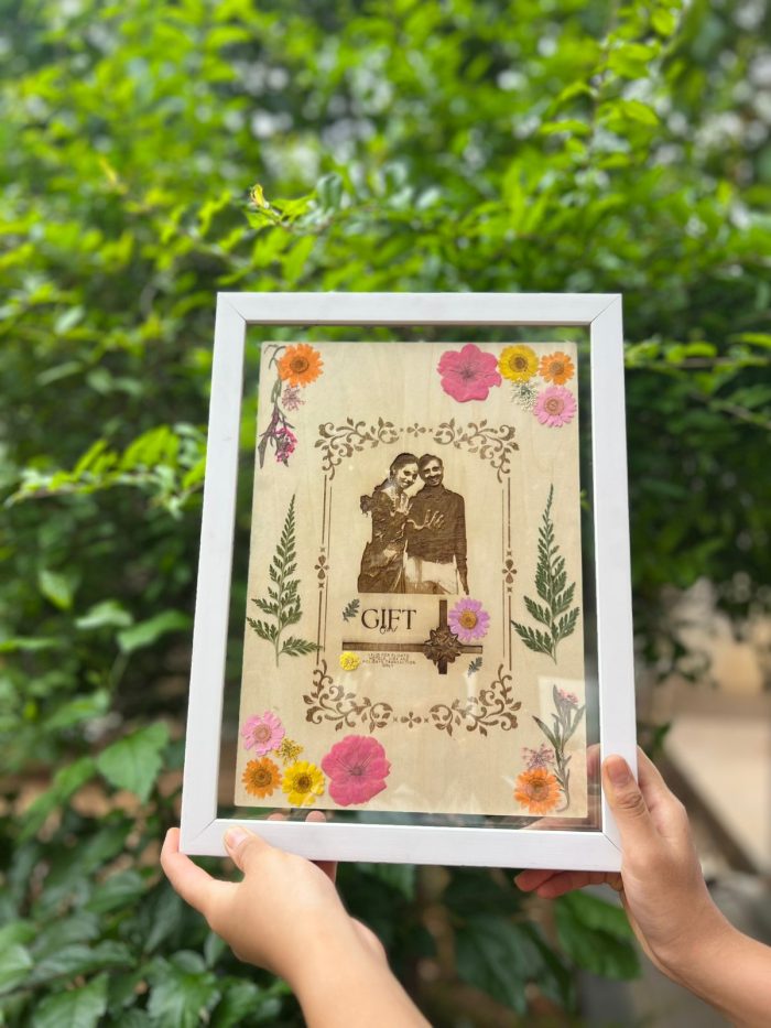 Floral vintage frame